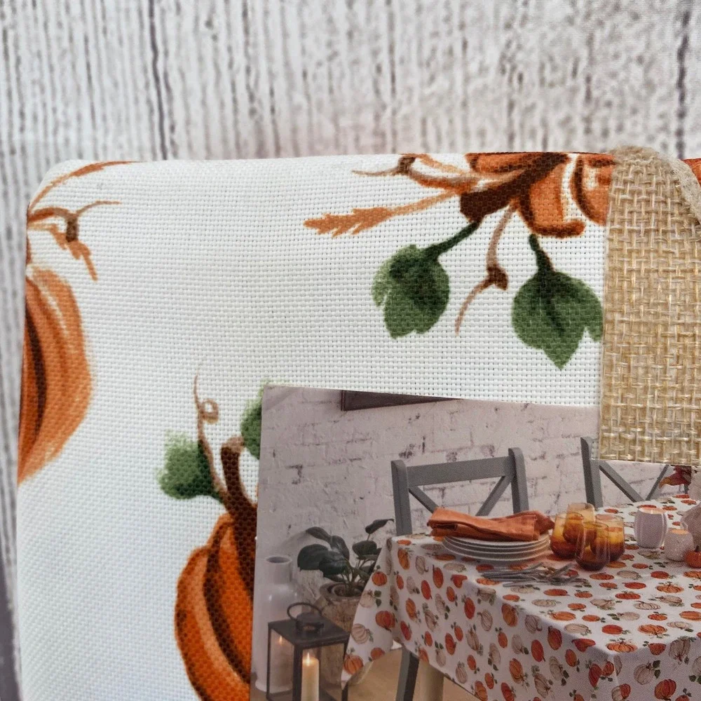Rachel Ashwell Farmhouse Tablecloth 60x84 Pumpkin Fall Harvest Autumn Rustic